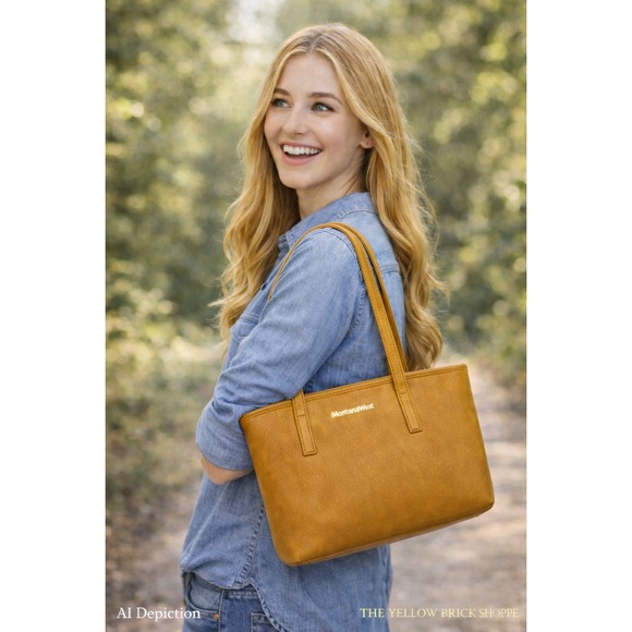 Montana West Handbags - Montana West Mustard Yellow Tote Bag Faux Leather Shoulder Bag